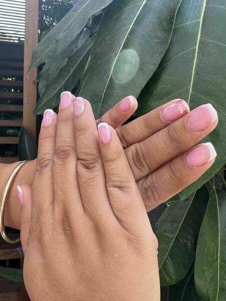 French Blanche Ou Couleur Et Gainage(Ongles Fragiles)/Ongles Naturels